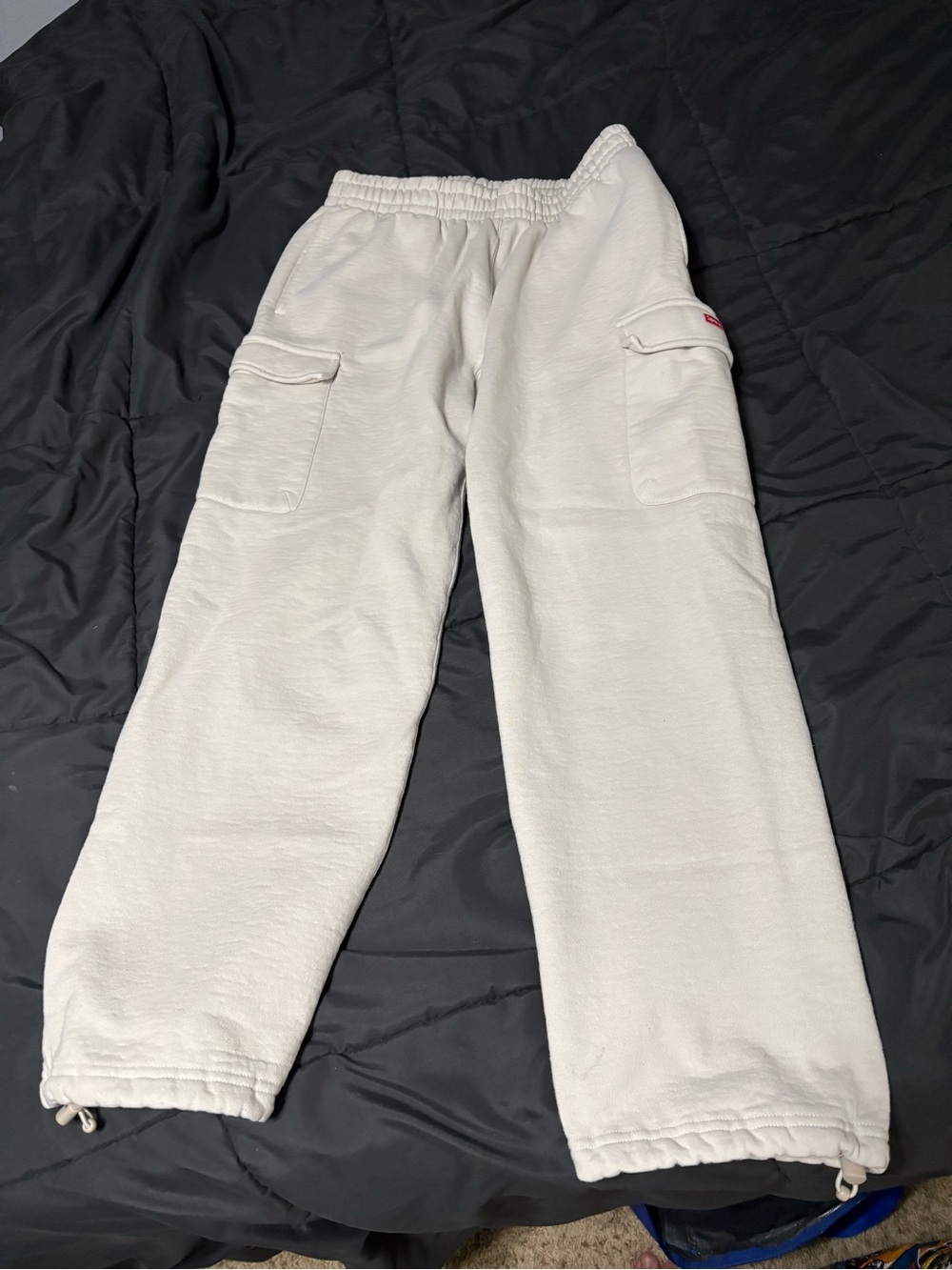 Supreme Cream Cargo Sweatpants